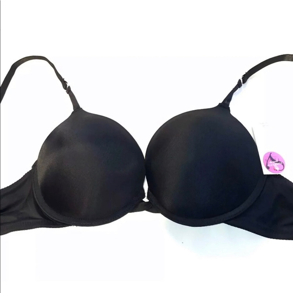 Bombshell style bra solid black extreme push up